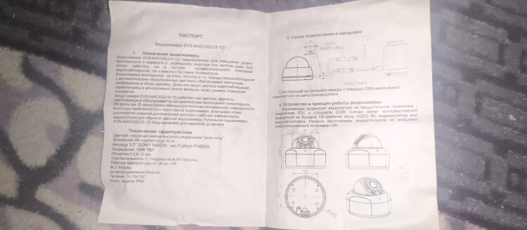 Видеокамера ESVI EVS-644CHS (2,8-12)