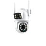 ORTHO-WAM-3MP3.6-WF Видеокамера IP 2 обьектива поворотная+фиксированная 3MP WIFI с микрофоном и динамиком 